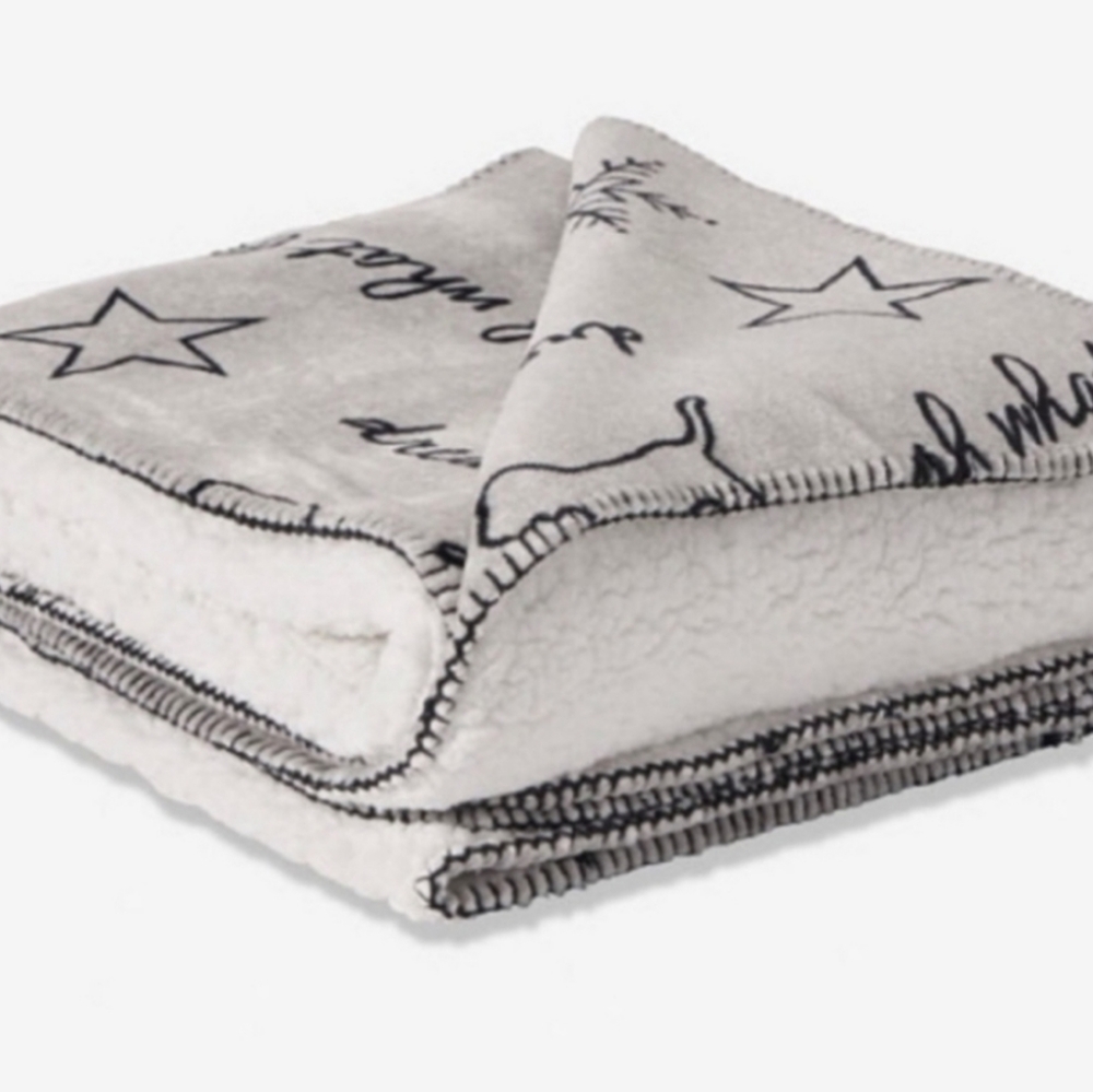 Victoria's Secret Pink Girl Power Sherpa  Blanket